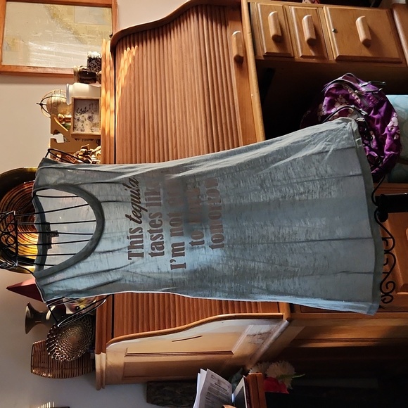 Express melon colored graphic tank sz xsmall - Picture 2 of 6